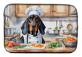 Black and Tan Coonhound The Chef Dish Drying Mat Absorbent Dish Drying Mat Pad for Kitchen Counter Dish Drainer Mat for Countertop, 14 x 21", Multicolor