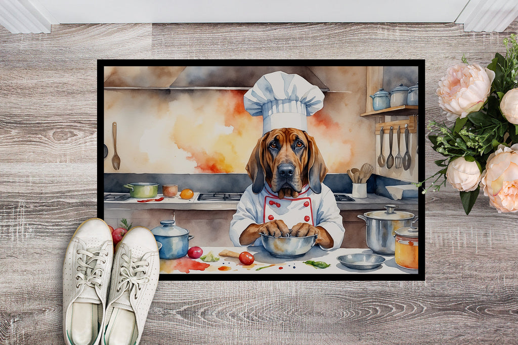 Bloodhound The Chef Doormat Indoor Outdoor 24H X 36W Front Door Mat Rugs for Entryway, Non Slip Washable Low Pile,