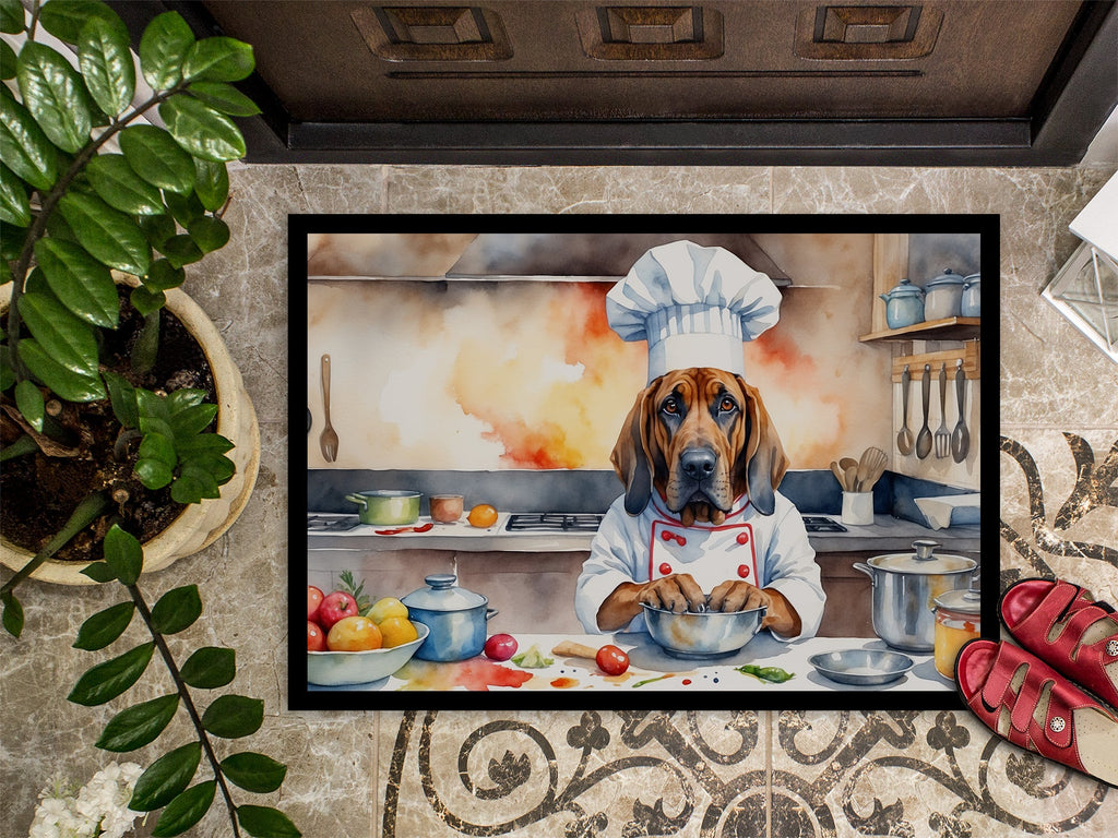 Bloodhound The Chef Doormat Indoor Outdoor 18H X 27W Front Door Mat Rugs for Entryway, Non Slip Washable