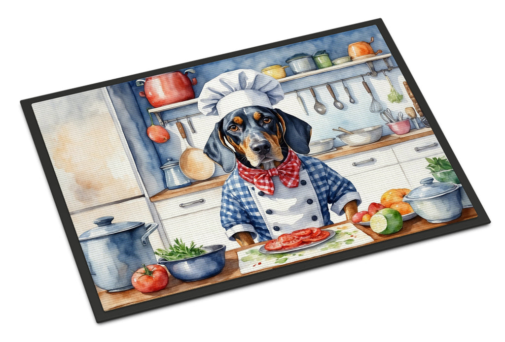Bluetick Coonhound The Chef Doormat Indoor Outdoor 24H X 36W Front Door Mat Rugs for Entryway, Non Slip Washable Low Pile,