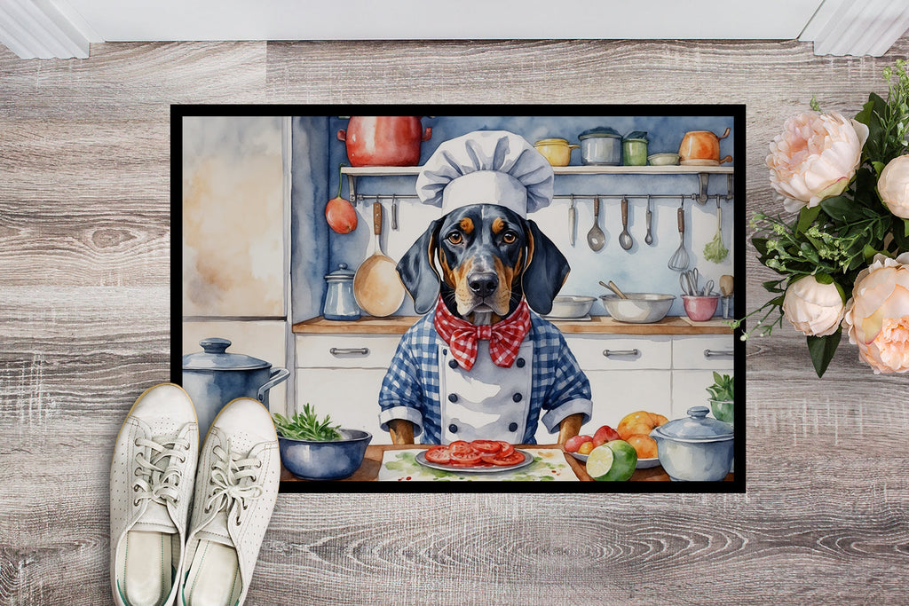 Bluetick Coonhound The Chef Doormat Indoor Outdoor 24H X 36W Front Door Mat Rugs for Entryway, Non Slip Washable Low Pile,