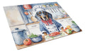 Bluetick Coonhound The Chef Cutting Board Tempered Glass Kitchen Cutting Surface, Heat Resistant Chopping, Non-Slip Feet, Food Prep & Serving
