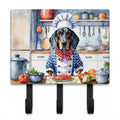 Bluetick Coonhound The Chef Leash or Key Holder Wall Hooks, Coat Rack Wall Mount, for Hanging Keys, Towels, Aprons, Leashes