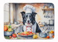 Border Collie The Chef Memory Foam Kitchen Mat Machine Washable Anti-Fatigue Cushion Comfort Bath or Kitchen Rug