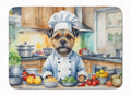 Border Terrier The Chef Memory Foam Kitchen Mat Machine Washable Anti-Fatigue Cushion Comfort Bath or Kitchen Rug