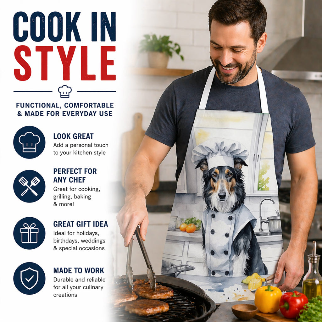 Borzoi The Chef Apron Cooking Kitchen Server Baking Crafts Gardening for Adult Women Men, Unisex, Large, Multicolor