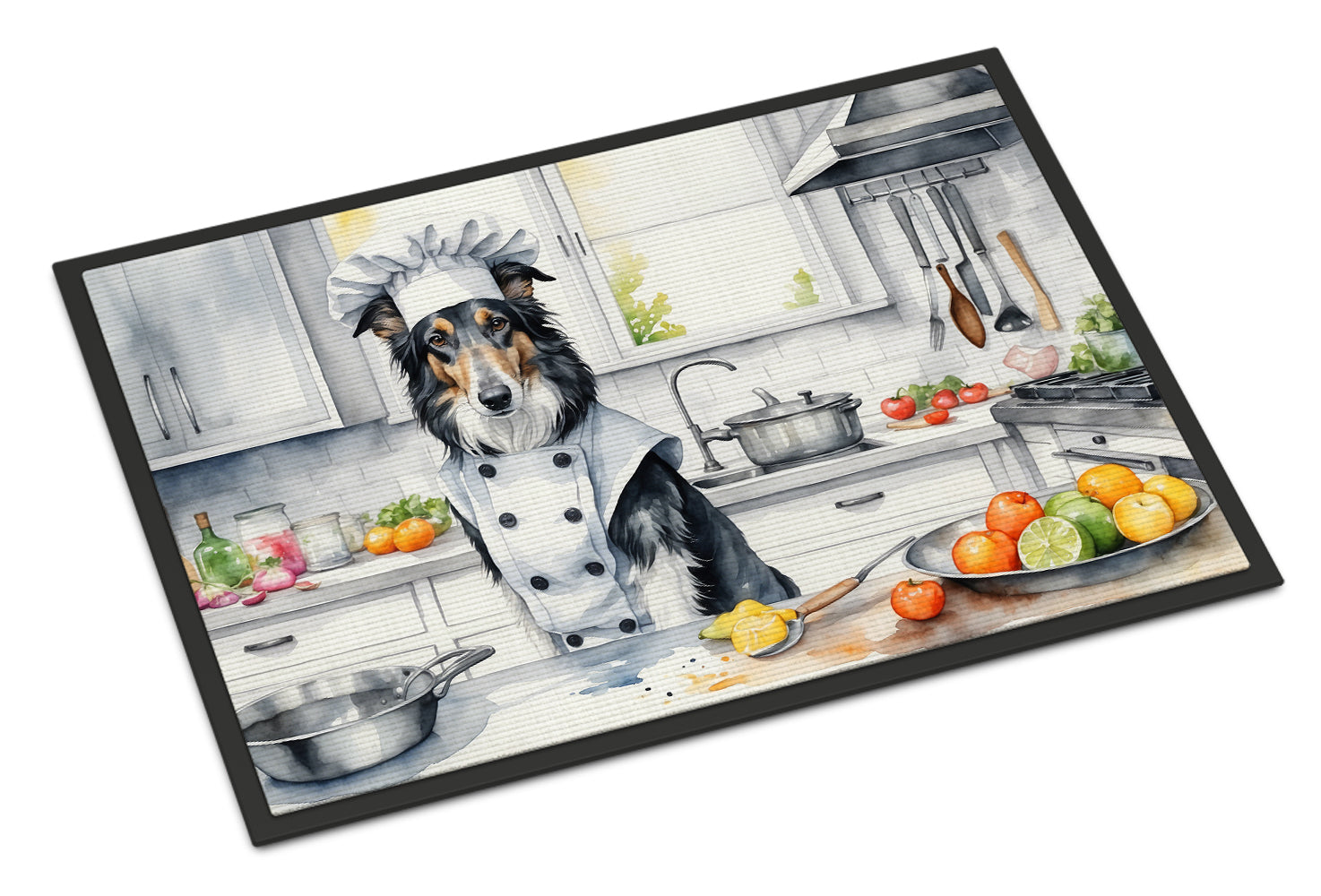 Borzoi The Chef Doormat Indoor Outdoor 24H X 36W Front Door Mat Rugs for Entryway, Non Slip Washable Low Pile,