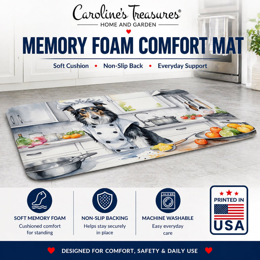 Borzoi The Chef Memory Foam Kitchen Mat Machine Washable Anti-Fatigue Cushion Comfort Bath or Kitchen Rug