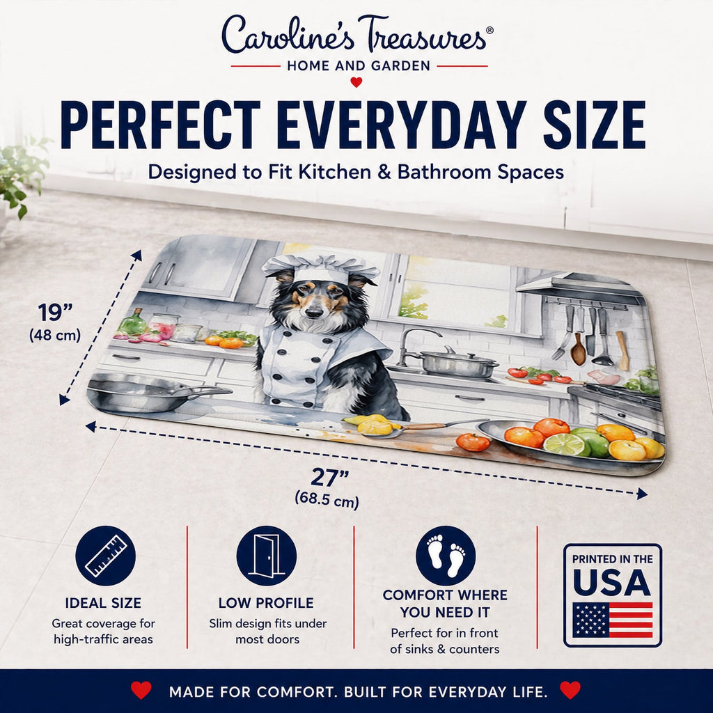 Borzoi The Chef Memory Foam Kitchen Mat Machine Washable Anti-Fatigue Cushion Comfort Bath or Kitchen Rug