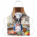 Boston Terrier The Chef Apron Cooking Kitchen Server Baking Crafts Gardening for Adult Women Men, Unisex, Large, Multicolor