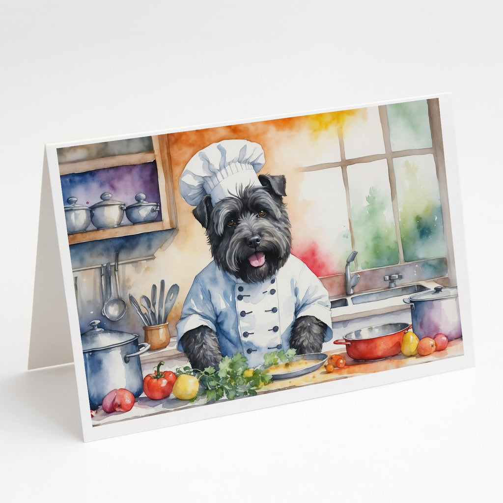 Bouvier des Flandres The Chef Greeting Cards Pack of 8 Blank Cards with Envelopes Whimsical A7 Size 5x7