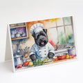 Bouvier des Flandres The Chef Greeting Cards Pack of 8 Blank Cards with Envelopes Whimsical A7 Size 5x7