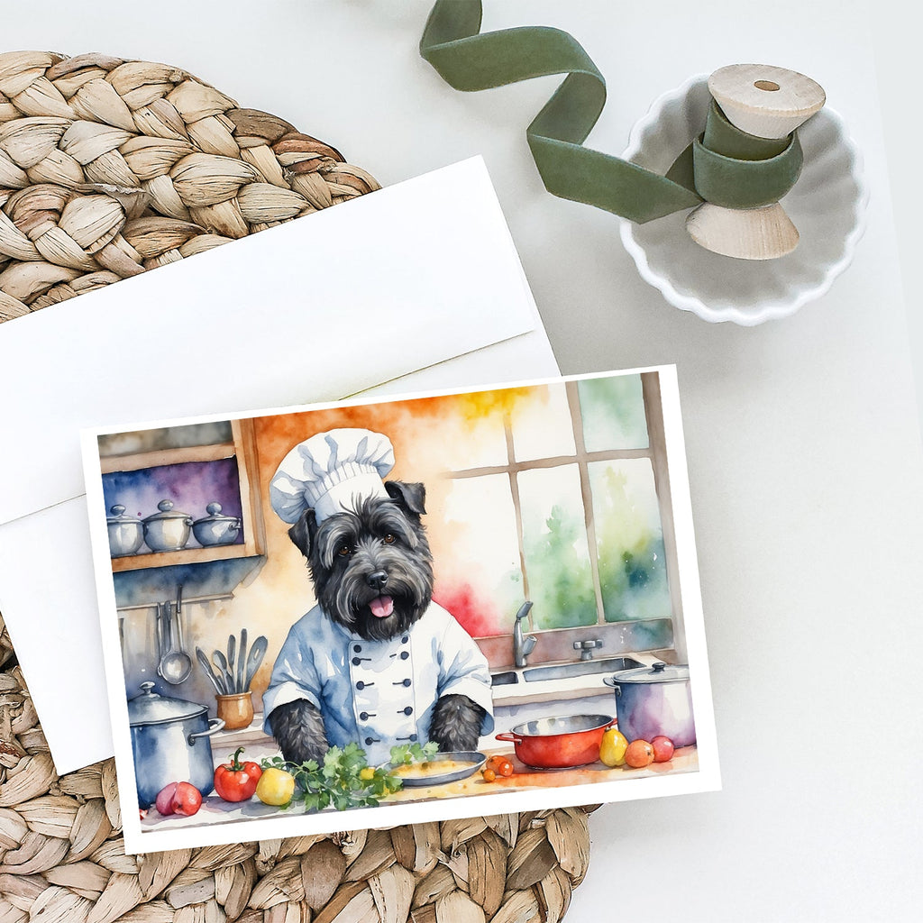 Bouvier des Flandres The Chef Greeting Cards Pack of 8 Blank Cards with Envelopes Whimsical A7 Size 5x7