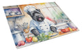 Bouvier des Flandres The Chef Cutting Board Tempered Glass Kitchen Cutting Surface, Heat Resistant Chopping, Non-Slip Feet, Food Prep & Serving