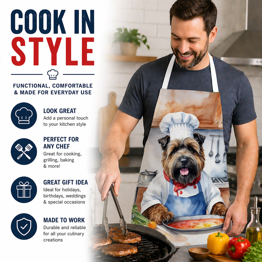 Bouvier des Flandres The Chef Apron Cooking Kitchen Server Baking Crafts Gardening for Adult Women Men, Unisex, Large, Multicolor