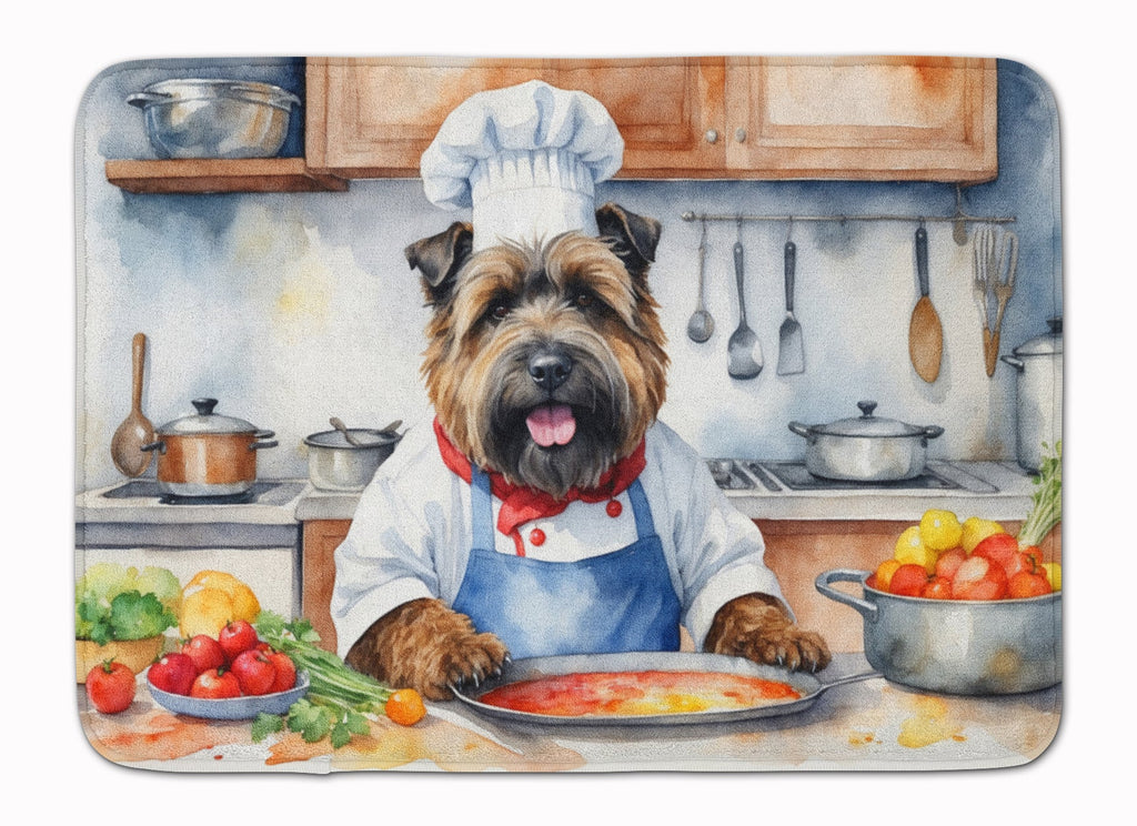 Bouvier des Flandres The Chef Memory Foam Kitchen Mat Machine Washable Anti-Fatigue Cushion Comfort Bath or Kitchen Rug