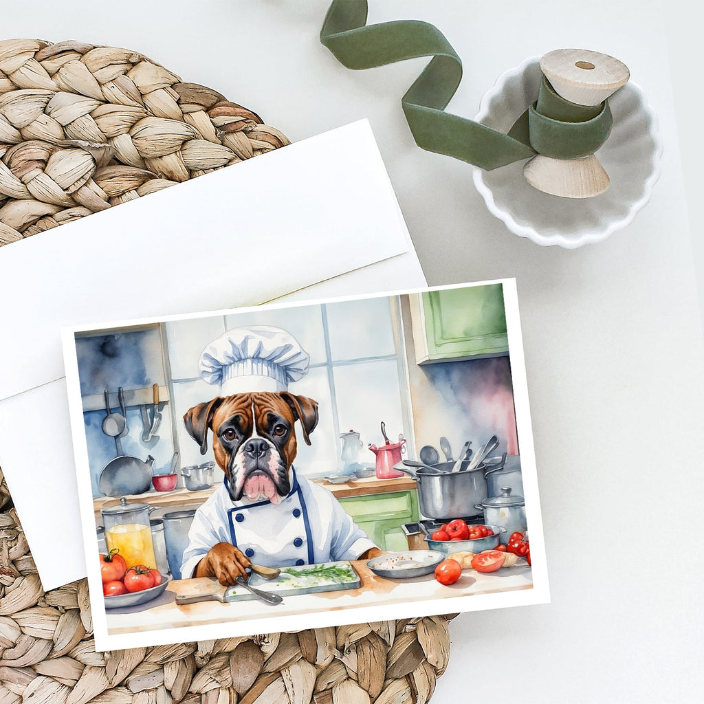 Boxer The Chef Greeting Cards Pack of 8 Blank Cards with Envelopes Whimsical A7 Size 5x7