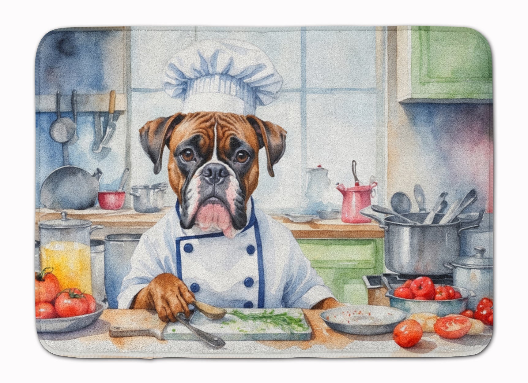 Boxer The Chef Memory Foam Kitchen Mat Machine Washable Anti-Fatigue Cushion Comfort Bath or Kitchen Rug