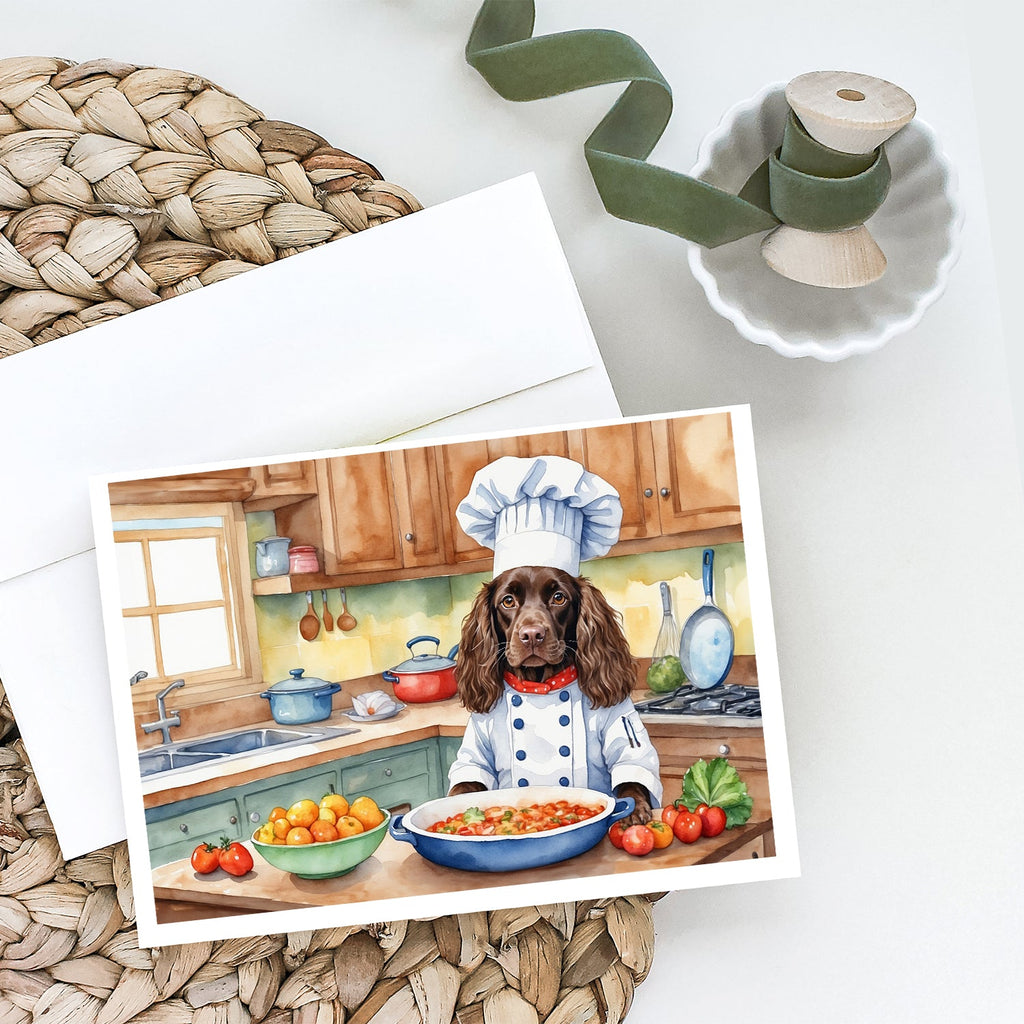 Boykin Spaniel The Chef Greeting Cards Pack of 8 Blank Cards with Envelopes Whimsical A7 Size 5x7
