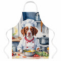 Brittany Spaniel The Chef Apron Cooking Kitchen Server Baking Crafts Gardening for Adult Women Men, Unisex, Large, Multicolor