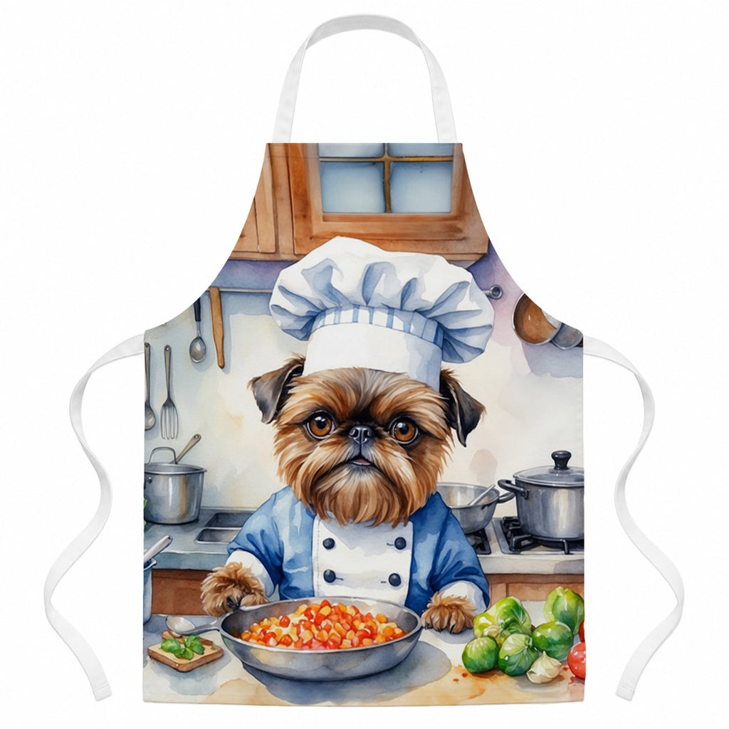 Brussels Griffon The Chef Apron Cooking Kitchen Server Baking Crafts Gardening for Adult Women Men, Unisex, Large, Multicolor