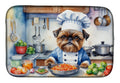 Brussels Griffon The Chef Dish Drying Mat Absorbent Dish Drying Mat Pad for Kitchen Counter Dish Drainer Mat for Countertop, 14 x 21", Multicolor