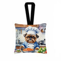 Brussels Griffon The Chef Hanging Square Fabric Ornament 3.5 × 3.5 Decorative Door-Knob & Tree Hanger, Soft Fabric