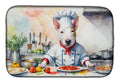 Bull Terrier The Chef Dish Drying Mat Absorbent Dish Drying Mat Pad for Kitchen Counter Dish Drainer Mat for Countertop, 14 x 21", Multicolor