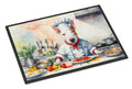Bull Terrier The Chef Doormat Indoor Outdoor 24H X 36W Front Door Mat Rugs for Entryway, Non Slip Washable Low Pile,