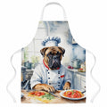 Bullmastiff The Chef Apron Cooking Kitchen Server Baking Crafts Gardening for Adult Women Men, Unisex, Large, Multicolor