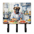 Bullmastiff The Chef Leash or Key Holder Wall Hooks, Coat Rack Wall Mount, for Hanging Keys, Towels, Aprons, Leashes