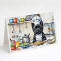 Cairn Terrier The Chef Greeting Cards Pack of 8 Blank Cards with Envelopes Whimsical A7 Size 5x7