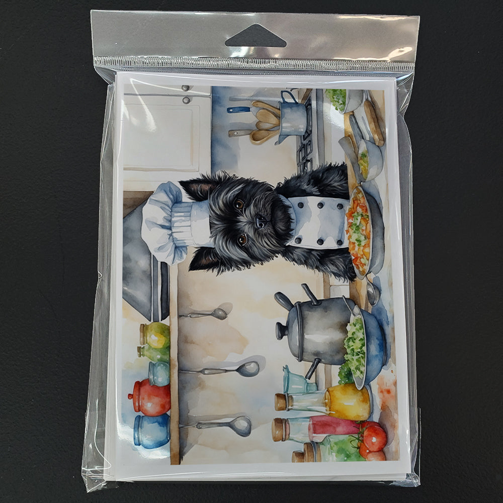 Cairn Terrier The Chef Greeting Cards Pack of 8 Blank Cards with Envelopes Whimsical A7 Size 5x7