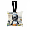 Cairn Terrier The Chef Hanging Square Fabric Ornament 3.5 × 3.5 Decorative Door-Knob & Tree Hanger, Soft Fabric