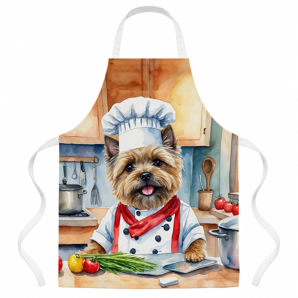 Cairn Terrier The Chef Apron Cooking Kitchen Server Baking Crafts Gardening for Adult Women Men, Unisex, Large, Multicolor