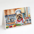 Cairn Terrier The Chef Greeting Cards Pack of 8 Blank Cards with Envelopes Whimsical A7 Size 5x7