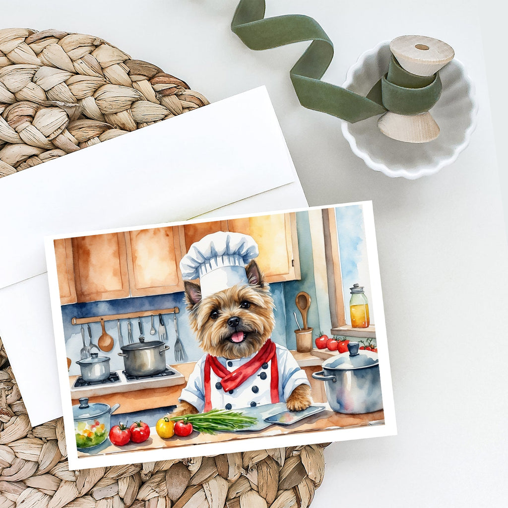 Cairn Terrier The Chef Greeting Cards Pack of 8 Blank Cards with Envelopes Whimsical A7 Size 5x7