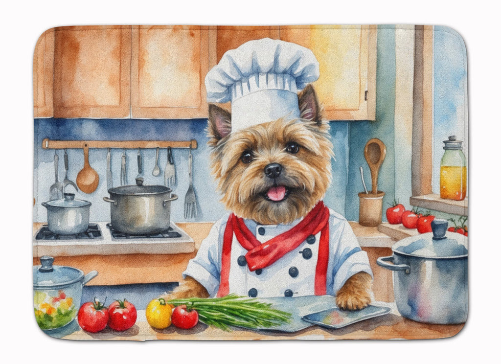 Cairn Terrier The Chef Memory Foam Kitchen Mat Machine Washable Anti-Fatigue Cushion Comfort Bath or Kitchen Rug