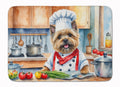 Cairn Terrier The Chef Memory Foam Kitchen Mat Machine Washable Anti-Fatigue Cushion Comfort Bath or Kitchen Rug