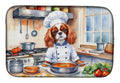 Cavalier Spaniel The Chef Dish Drying Mat Absorbent Dish Drying Mat Pad for Kitchen Counter Dish Drainer Mat for Countertop, 14 x 21", Multicolor