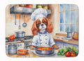 Cavalier Spaniel The Chef Memory Foam Kitchen Mat Machine Washable Anti-Fatigue Cushion Comfort Bath or Kitchen Rug