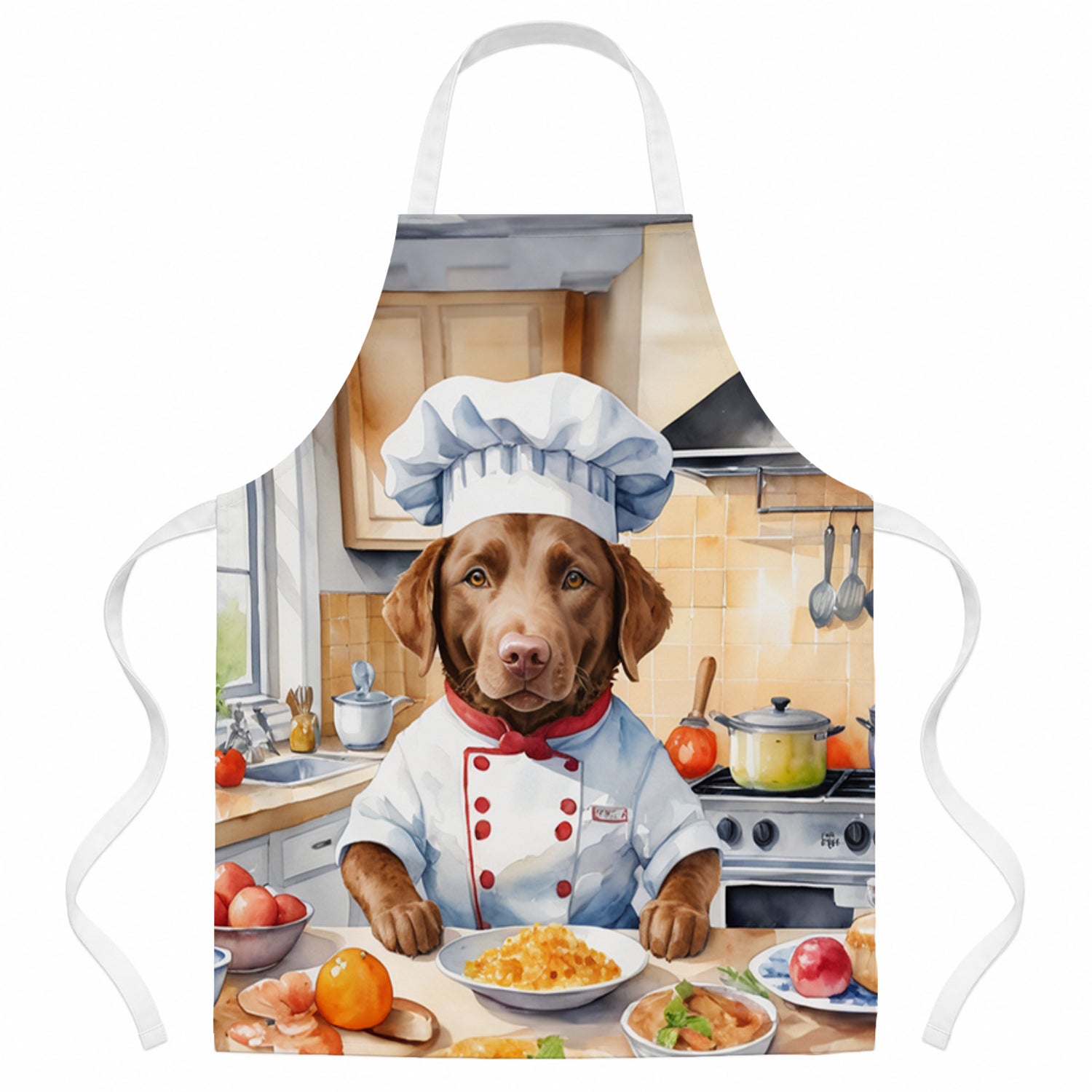 Chesapeake Bay Retriever The Chef Apron Cooking Kitchen Server Baking Crafts Gardening for Adult Women Men, Unisex, Large, Multicolor