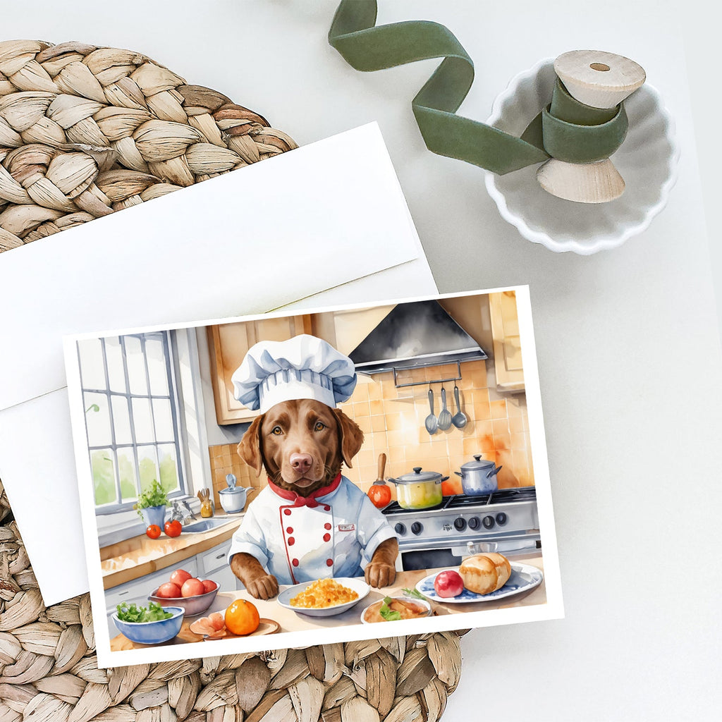 Chesapeake Bay Retriever The Chef Greeting Cards Pack of 8 Blank Cards with Envelopes Whimsical A7 Size 5x7