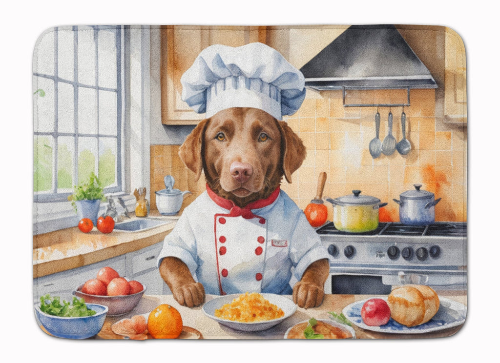 Chesapeake Bay Retriever The Chef Memory Foam Kitchen Mat Machine Washable Anti-Fatigue Cushion Comfort Bath or Kitchen Rug