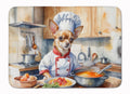Chihuahua The Chef Memory Foam Kitchen Mat Machine Washable Anti-Fatigue Cushion Comfort Bath or Kitchen Rug