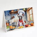 Chinese Crested The Chef Greeting Cards Pack of 8 Blank Cards with Envelopes Whimsical A7 Size 5x7