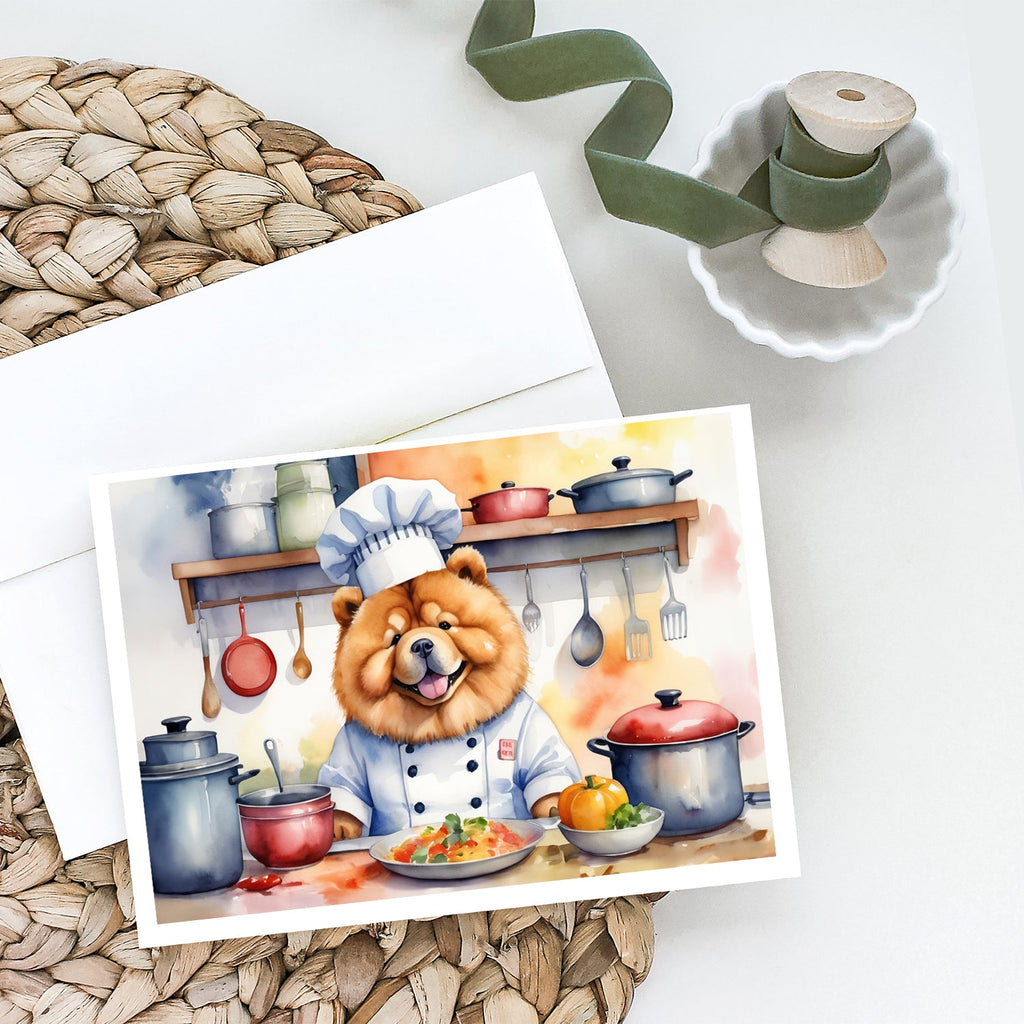 Chow Chow The Chef Greeting Cards Pack of 8 Blank Cards with Envelopes Whimsical A7 Size 5x7