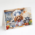 Cockapoo The Chef Greeting Cards Pack of 8 Blank Cards with Envelopes Whimsical A7 Size 5x7