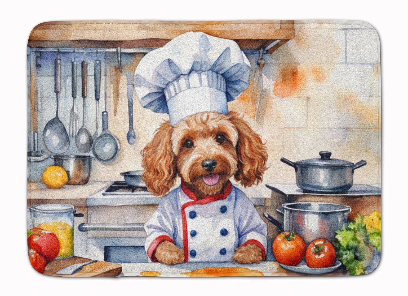 Cockapoo The Chef Memory Foam Kitchen Mat Machine Washable Anti-Fatigue Cushion Comfort Bath or Kitchen Rug