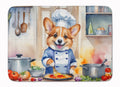 Corgi The Chef Memory Foam Kitchen Mat Machine Washable Anti-Fatigue Cushion Comfort Bath or Kitchen Rug